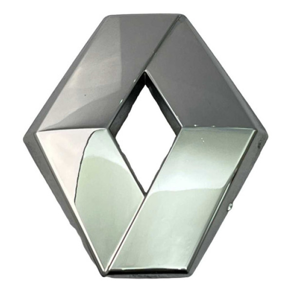 Emblema Traseiro Tampa Mala Logan Sandero 2011 2014 Detalhe Prata