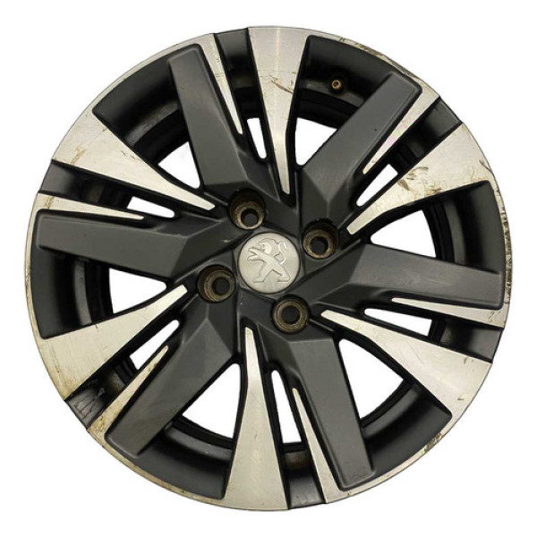 Roda Liga Leve Aro 16 4 Furos Peugeot 2008 2018 2019 Preto Grafite Diamantado