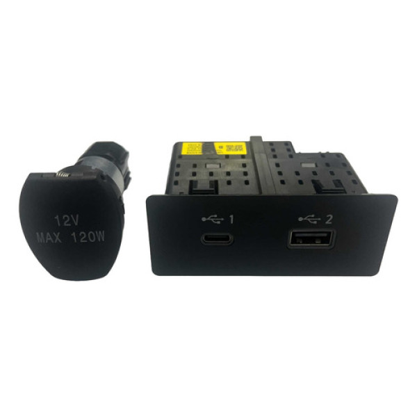 Tomada Entrada Usb Carregador Internas Nissan Kicks  Preto