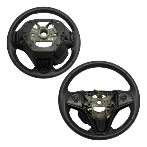 Volante Direção Couro C Mídia Chamada Honda Hrv 2018 Detalhe Preto