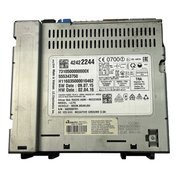 Módulo Receptor Chevrolet Cobalt 2015 2018 Prata