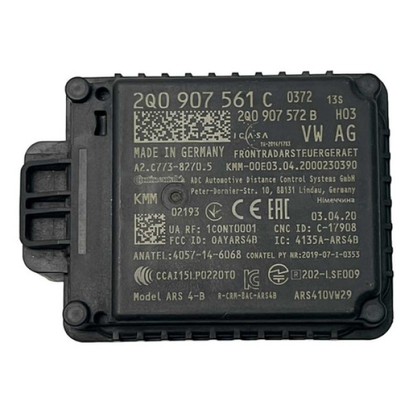 Módulo Sensor Distância Tiguan 350 Tsi 2.0 2020 2q0907561c