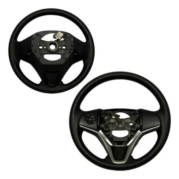 Volante Direção C Mídia Honda Hrv 2015 2016 2017 Preto