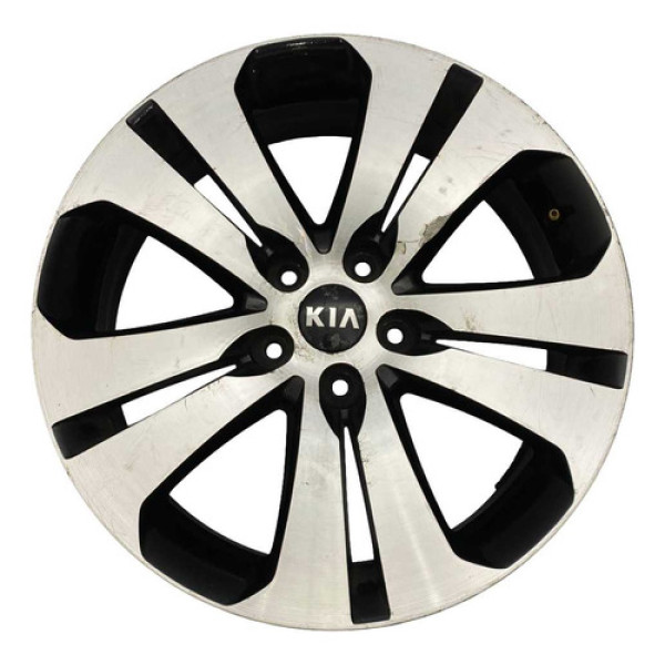 Roda Liga Leve Aro 18 5 Furos Kia Sportage 2010 Detalhe Prata E Preto