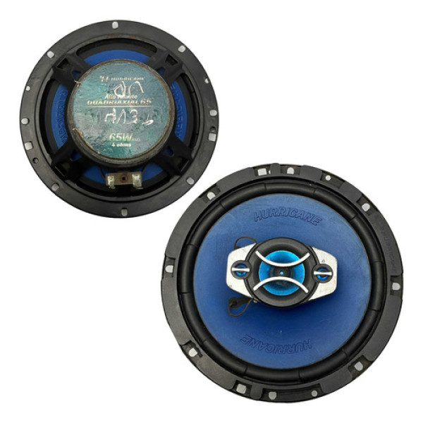 Alto Falante Porta Hurricane Quadriaxial 6,5  65w Rms 4ohms Preto E Azul