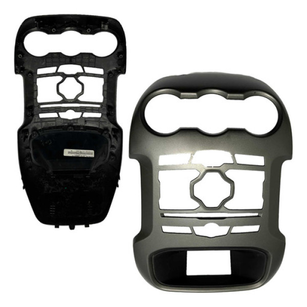 Moldura Painel Central Ford Ranger 2013 2016 Prata