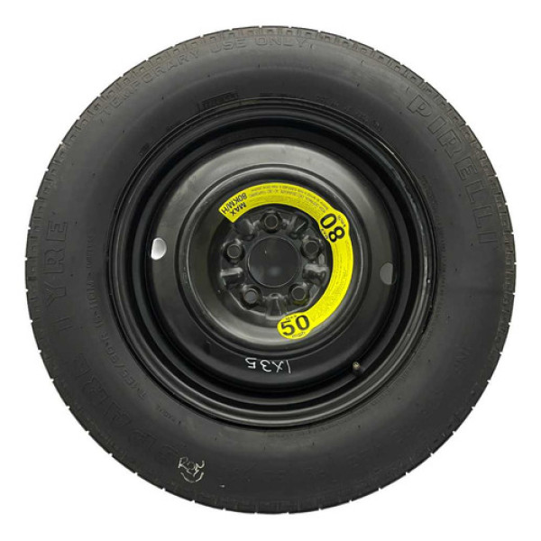 Roda Estepe Aro 16 5 Furos T155 90 Hyundai Ix35 2015 2015 Preto