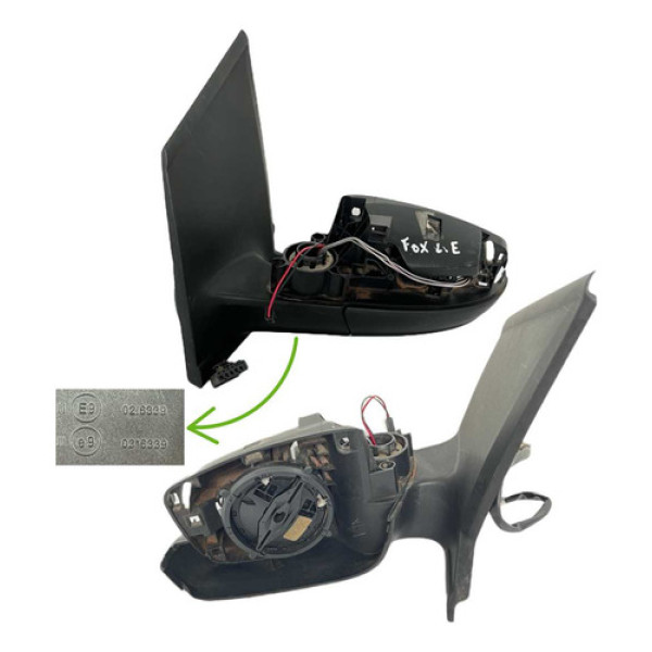 Retrovisor Esquerdo Fox 2010 2014 S Espelho S Capa C Detalhe