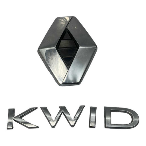 Kit Emblemas Traseiros Marca Nome Renault Kwid 2020 2022 