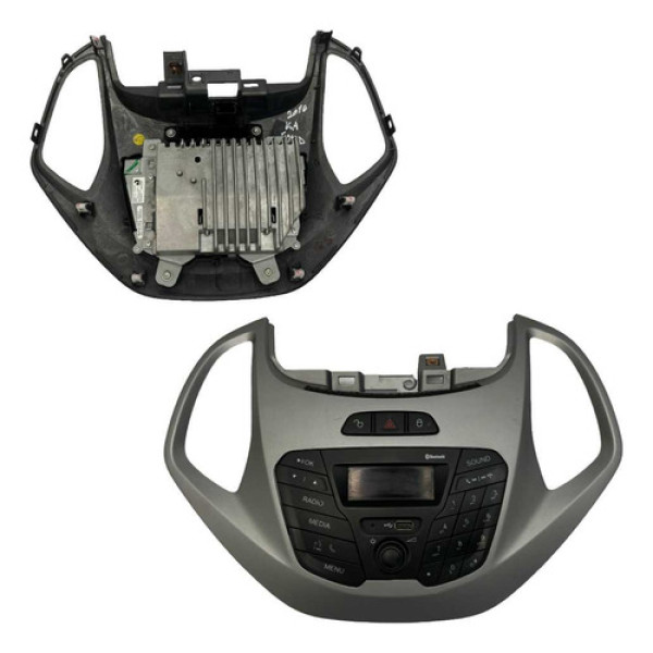 Radio Som Painel Multimidia C Pisca Alerta Ford Ka 2015 