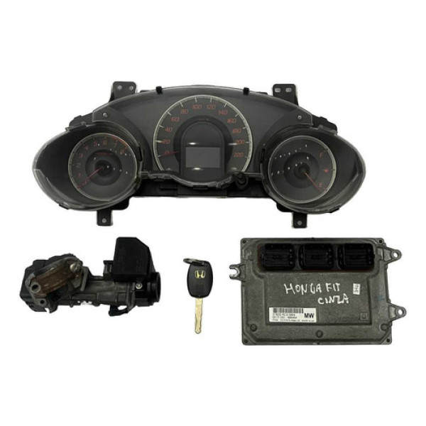 Kit Code Módulo Injeção Aut Honda Fit 1.4 2009 2014