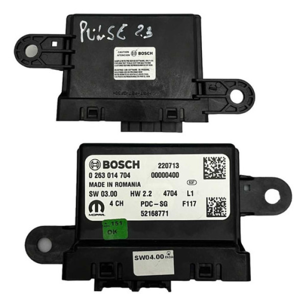 Módulo Sensor Estacionamento Fiat Pulse 2021 | 0263014704 Preto