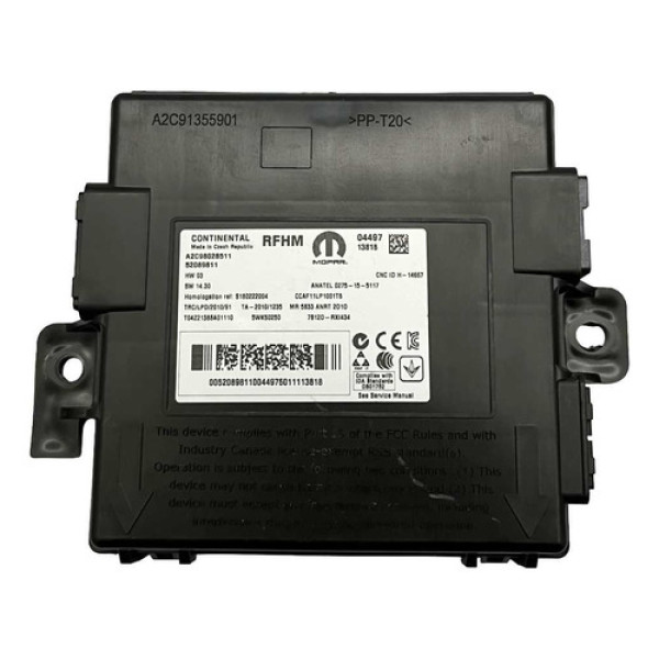 Módulo Central Pressão Pneus Fiat Toro 2.0 Freedom 2016 2023