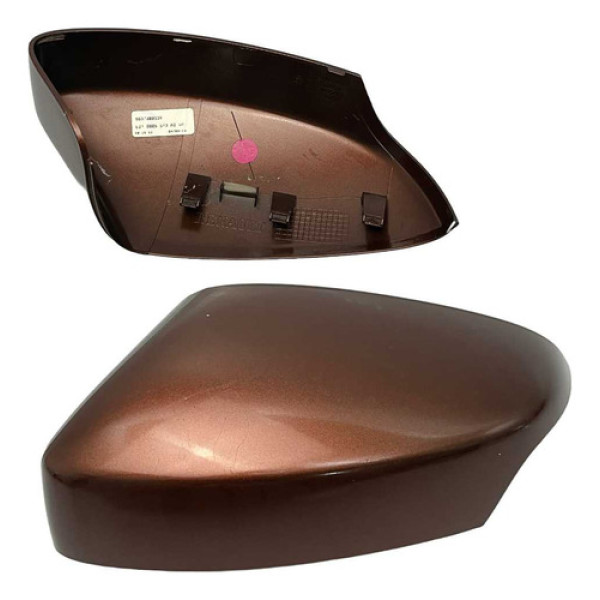 Capa Retrovisor Esquerdo Renault Logan Sandero 2015 2024 Marrom Savane