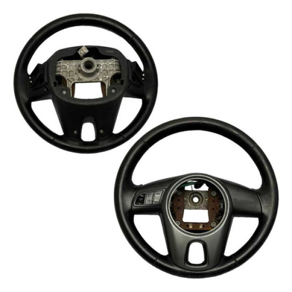 Volante Direção Couro Mídia Kia Cerato Soul 2008 Preto